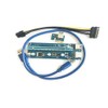 PCI-E Riser Express Cable 16X to 1X with 6pin Power Graphics Extension Ethereum ETH BTC Mining Powered Riser Adapter Card+60cm USB 3.0 Cable (6P)