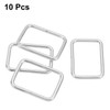 QUARKZMAN Metal Rectangle Ring Buckles and Clasps, Metal Rings Rectangular