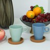 Pack of 4 Cork Coasters, Round, Extra Thick with Raised