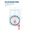 Eyeskey Ultra-Light Compass,Compact Hiking&Mountaineering, Accurate Orienteering Compass with Map Scales