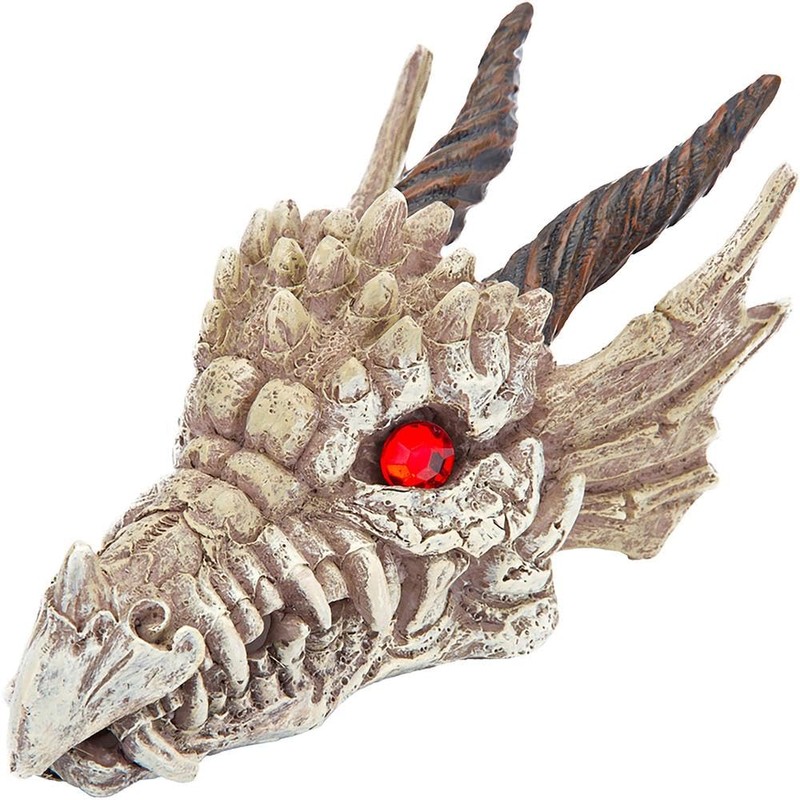 Penn-Plax Deco-Replicas Dragon Skull Gazer Aquarium Decoration – Safe for