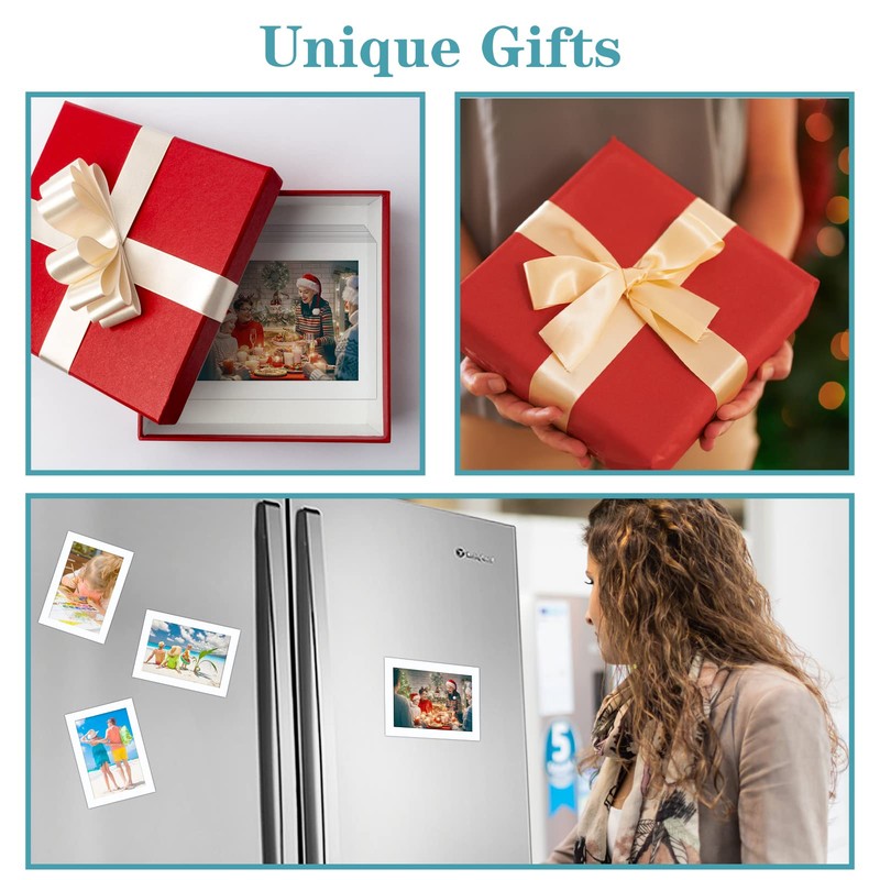 CRUGLA 12 Packs 4x6 Magnetic Picture Frames for Refrigerator Locker,