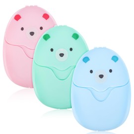 Mikinona 3 Pcs Travel Soap Sheets Lightweight and Portable Hand Soap Flakes for Hiking Camping and Travel Essentials Cute Design Individually Packaged Practical Outdoor Use