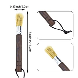 2 PACK Coffee Grinder Cleaning Brush, Espresso Maker/Machine Cleaner Tool for Camping Home Kitchen Barista, Leather Hanging
