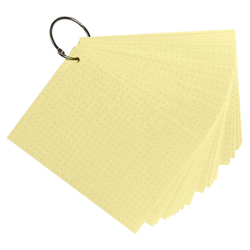 Exacompta 10354E - 50 flashcards bristol A6 dots jaune