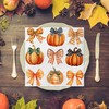 100 Pieces Fall Thanksgiving Paper Napkins Pumpkin Bow Luncheon Napkin