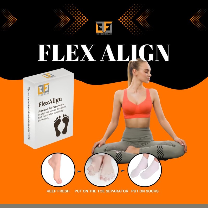 FlexAlign Corrective Toe Spacers - Bunion Relief and Toe Restoration
