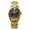 Technos T9B89GB Men's Wristwatch, 3 Hands, Gold, Black, Bracelet Type