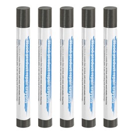 HARFINGTON 5pcs Wood Filler Sticks Wooden Wax Touch Up Furniture Repair Crayons for Scratch Hole Wood, Marble Gray