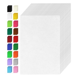 White Felt Fabric Sheets 20 Pcs 7" X 11", 1mm Thick Assorted Color Sewing Crafts Felt for DIY Patchwork Art Projects Party & Holiday Decoration