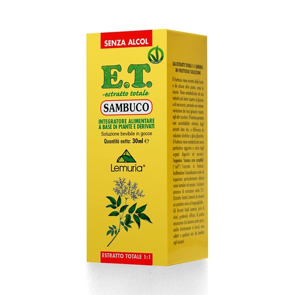 Lemuria - SAMBUCO - Per una Migliore Funzionalità delle Vie Respiratorie e per il Drenaggio dei Liquidi - 30 ml