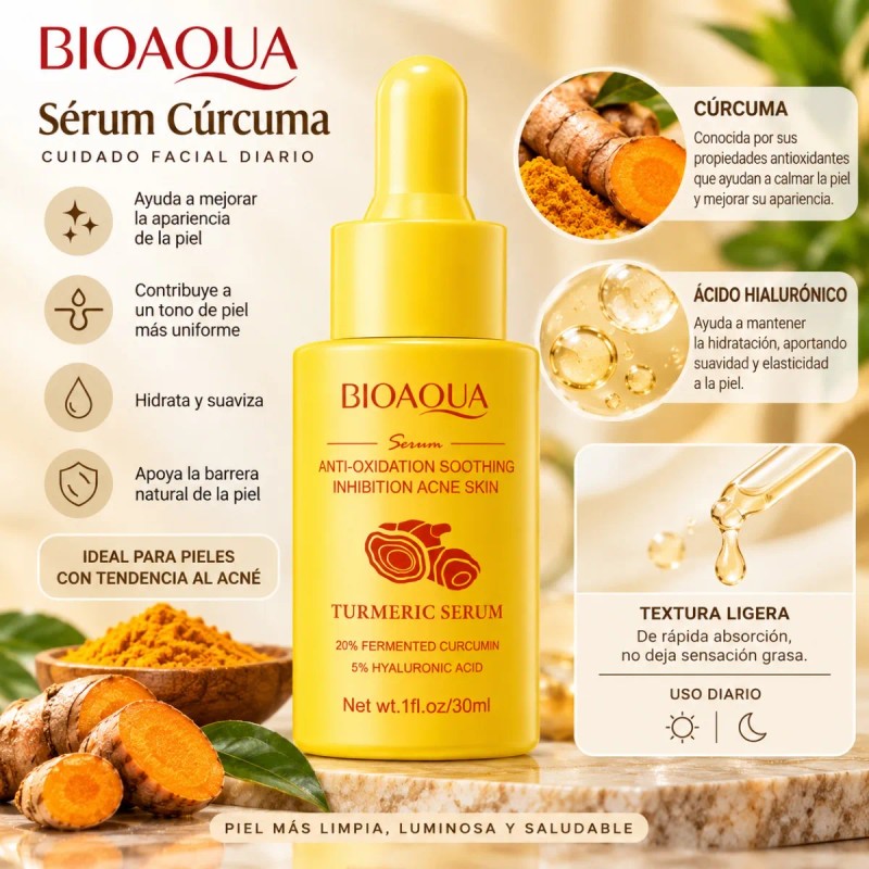 Serum Bioaqua Cúrcuma Facial 30 Ml