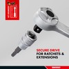 Teng Tools TX27 1/4 Inch Drive Metric Torx TX Chrome