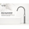 KENES Brushed Nickel Vessel Sink Faucet, Single Handle Tall Bathroom