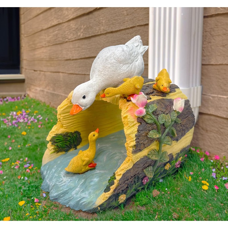 Euiroet Eco-Friendly Duck Statue - Outdoor Decor Sculpture, Garden Animal