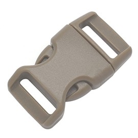 15 Pieces Plastic Curved Side Buckles Quick Release Buckles for Paracord Bracelets, Pet Collars, Backpack Buckles 15mm Brown