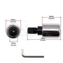 Chrome Anti Vibration Handle Bar End Weight Slider For Yamaha YZF R6 99-05 Slug