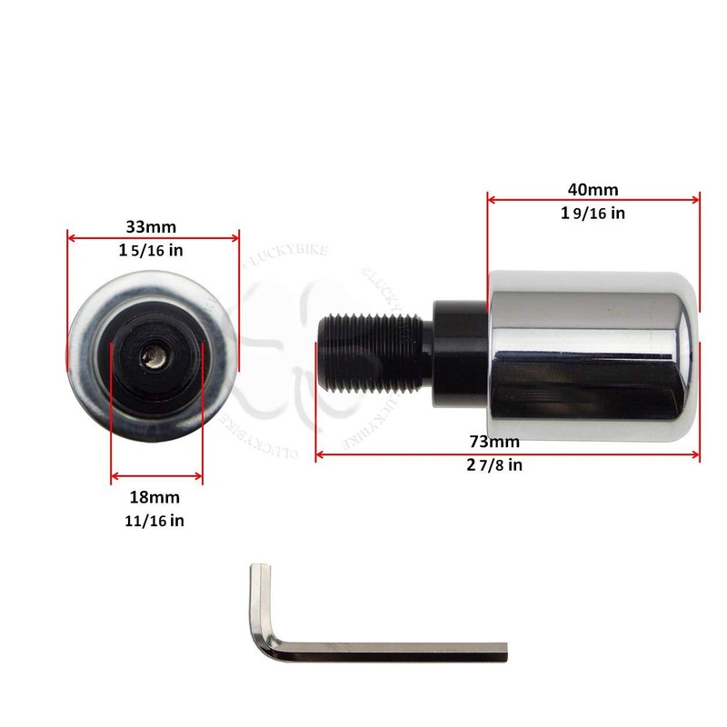 Chrome Anti Vibration Handle Bar End Weight Slider For Yamaha