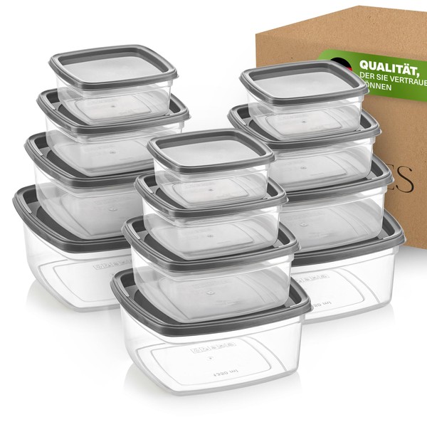 Viwares Food Storage Containers Set, 12 x Storage Jars with
