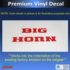 Bighorn Tailgate Emblem Inlay Decal Stickers - 2019-2026 Ram Bighorn