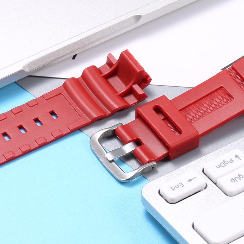 MCXGL Resin Rubber Watch Strap Compatible with Caiso G-shock AWG-M100