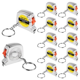cobee 12 Pcs Mini Tape Measure Keychain, 1.5 Inch Small Tape Measure Retractable Keychain Measuring Tape, Portable for Birthday Party Favors Gift Construction Party Favors