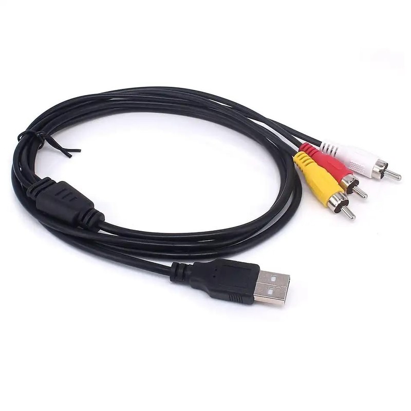 Herfair USB to RCA Cable, 4.9ft, USB A 2.0 Male