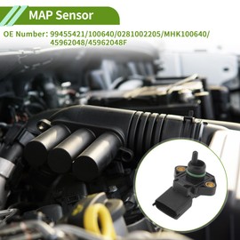 Hihaha Manifold Absolute Pressure MAP Sensor for Land Rover Discovery Mk II 2.5 Td5 4x4 1998-2004 No.99455421/100640/0281002205/MHK100640/45962048 1 Pc