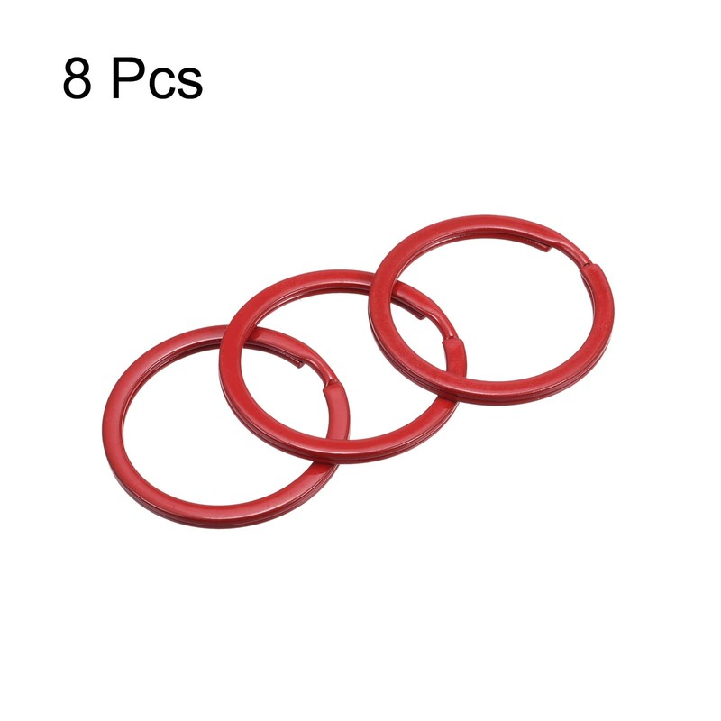 sourcing map Split Keychain Rings, 30mm/1.2inch Round Flat Key Holder