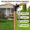 Heavy Alloy Steel Pergola Slanted Roof Bracket Kit with 3-Way