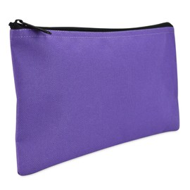 DALIX Bank Bags Money Pouch Secur Deposit Utility Zipper Coin Bag Purple 2 Pack