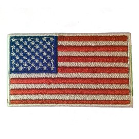 Generic American Flag USA, US Embroidered Iron On Sew On Patch Emblem With White border, USA Flag Made In America Small (2.5inchx 1.5inch)