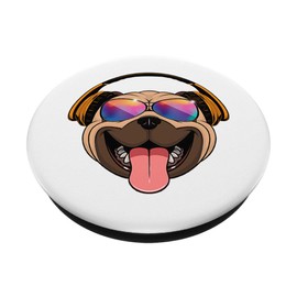 DJ Pug Music Headphones Retro 80's Sunglasses