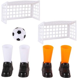 Wwyan 1 Set Finger Soccer Game Finger Footballs Match Funny Finger Table Game Set with Two Goals for Fans Club Party