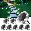 Peasur Solar Ground Lights Outdoor, 8 Pack Flat Solar Powered