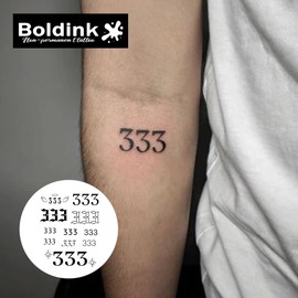 Boldink Semi-permanent tattoos, realistic fake tattoos, last 7-15 days, waterproof non-reflective temporary tattoo stickers, cruelty-free, uniquely designed exquisite packaging（Number 3）