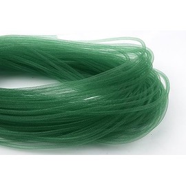 YYCRAF 50 Yards Solid Mesh Tube Deco Flex for Wreaths Cyberlox CRIN Crafts 4mm (Dark Green)