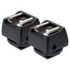 JJC Hot Shoe Mount with PC Sync Sockets and 3.5