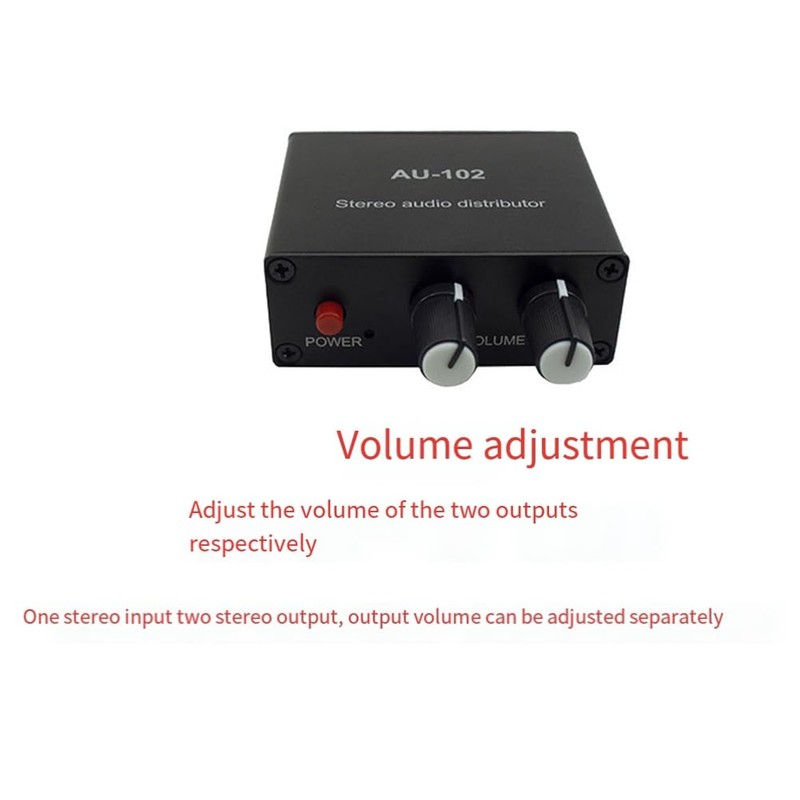 Daiilg 1 Piece Audio Distributor Stereo Audio Mixer 1 Input