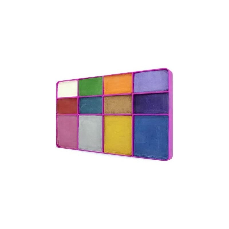 Paleta Metalica, maquillaje corporal, base agua, hipoalergénico, COLIBRIX