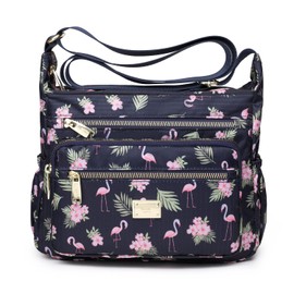 Pealwel Women Shoulder Handbag Roomy Multiple Pockets Bag Ladies Crossbody Purse Tote Top Handle Satchel(SS-Bird)