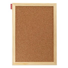 Memobe Cork Pin Board 30 x 21 cm - Pin Board Cork Board with Wooden Frame - Cork Board for Photo Hanging, Notes - Cork Wall Natural Cork Surface - Cork Board for Office - Vertical or Horizontal Arrangement