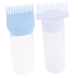 FOMIYES 2pcs Root Bottle Applicator Root Comb Applicator Bottle Oil Comb Applicator Scalp Applicator Dyeing Bottle for Hair Applicator Bottle for Hair Comb Bottle Applicator Set Hair Dye