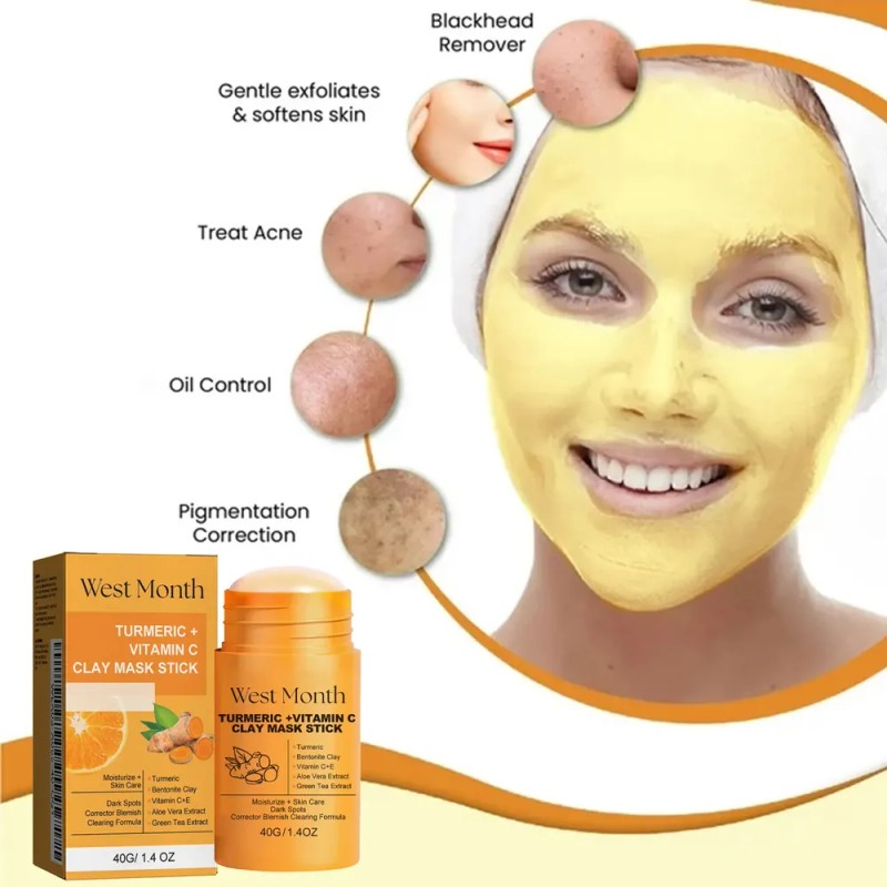 Mascarilla De Arcilla Iluminadora Con Cúrcuma West Month