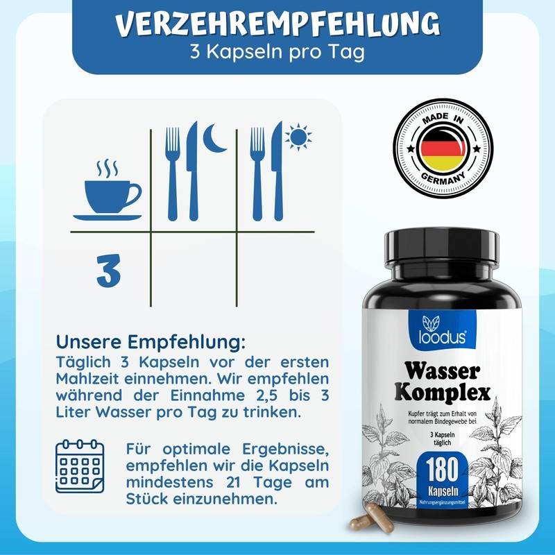 Water Complex - 180 Nettle Extract Capsules with Parsley Juniper
