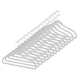 Whitmor Flocked Suit Hangers Set of 15 Glacier Gray