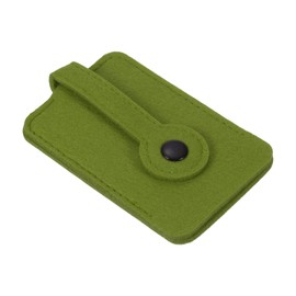 PATIKIL Retractable Key Suitcase Felt Car Key Organiser Bag with Drawstring for Home Office Car Keys Olive, Green