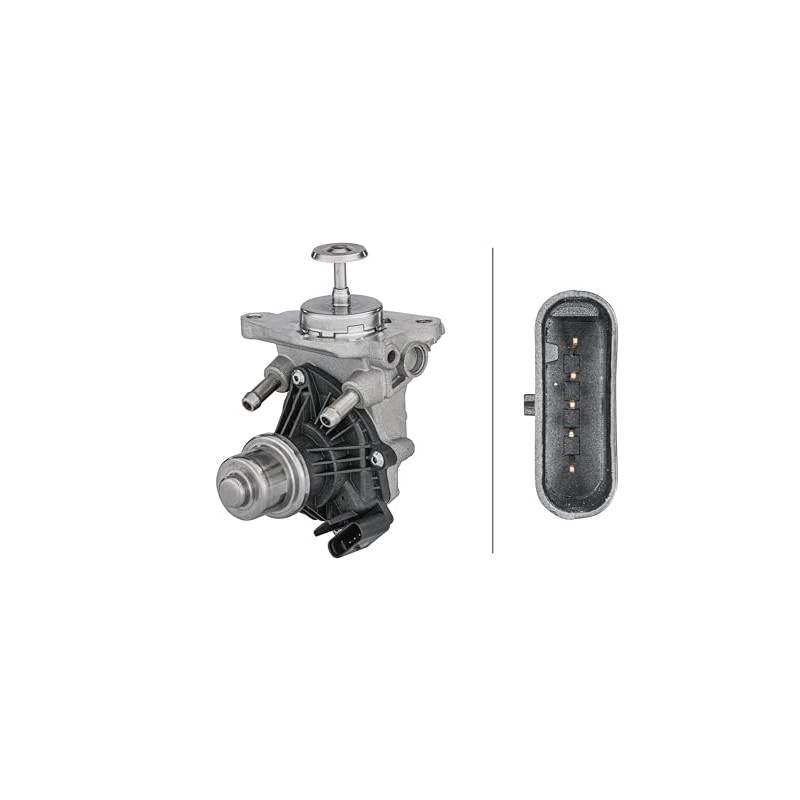 HELLA 6NU 014 864-751 EGR Valve Electric 5-Pin with Gasket,