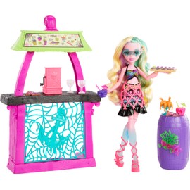 Monster High Doll & Playset, Lagoona Blue Scare-adise Island Snack Shack with Food Accessories & Color-Change Drinks