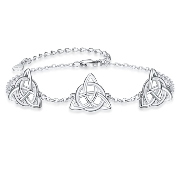 Palpitate Irish Bracelet Trinity Celtic Knot Bracelet 925 Sterling Silver
